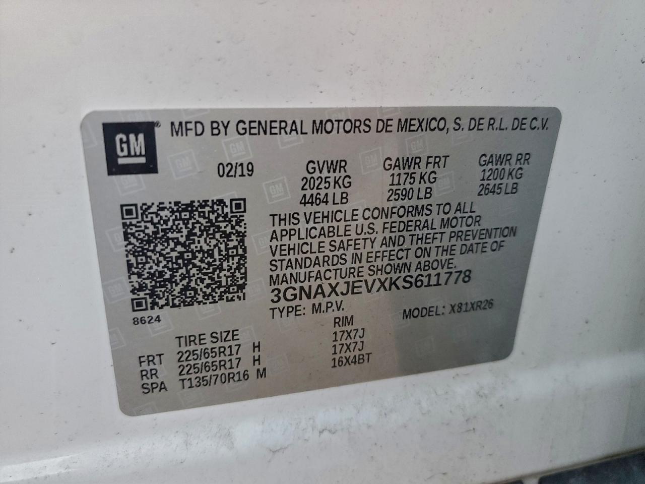 2019 CHEVROLET EQUINOX LT photo 12