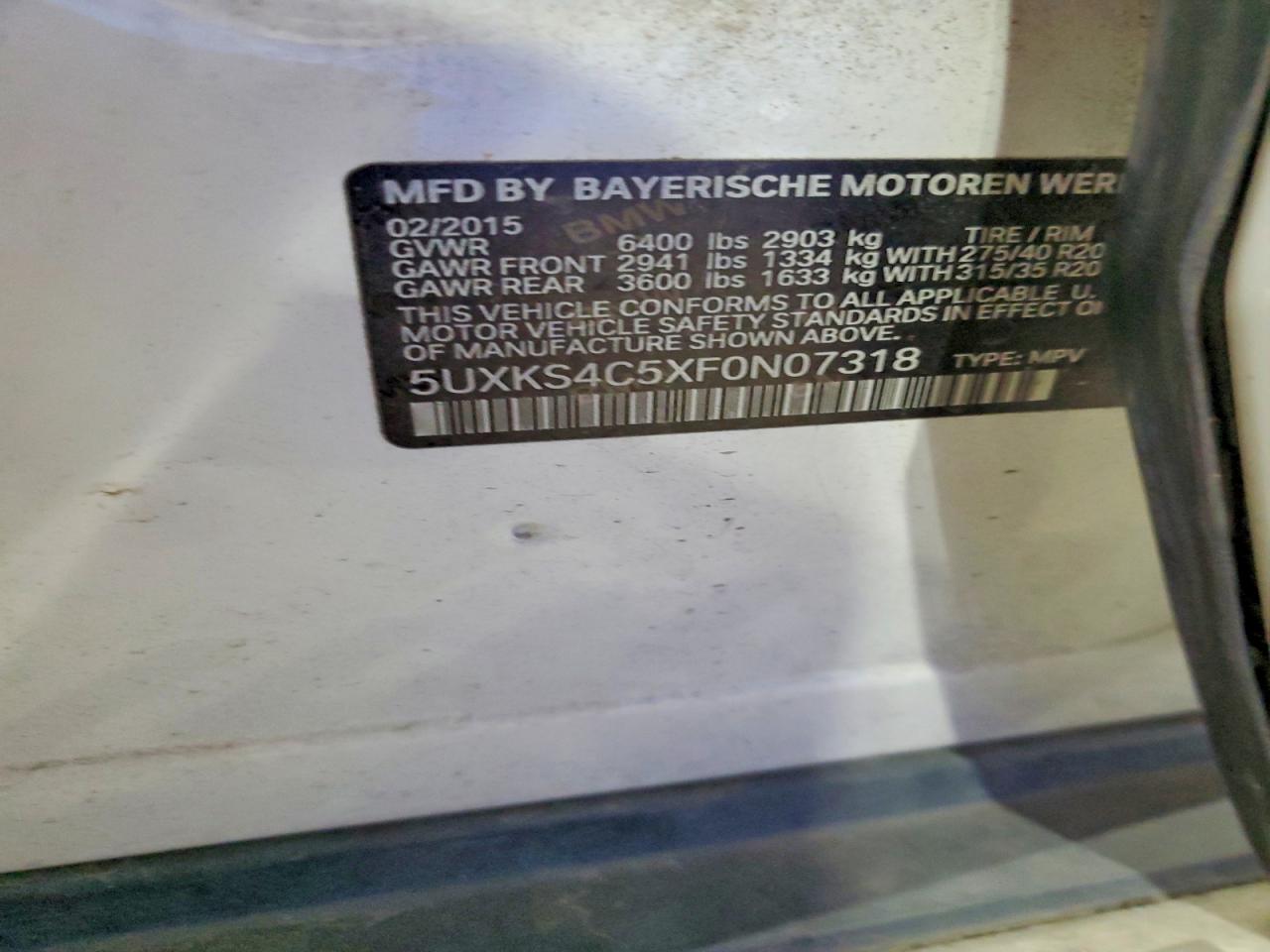 2015 BMW X5 XDRIVE35D photo 13