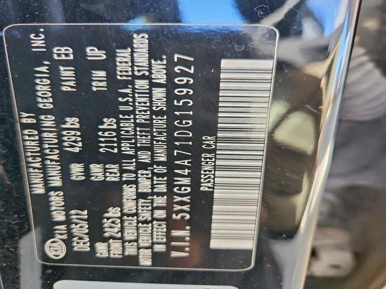 2013 KIA OPTIMA photo 12