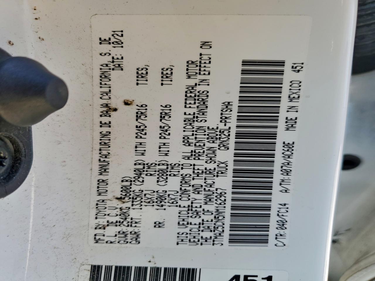 2022 TOYOTA TACOMA SR5 V6 photo 23