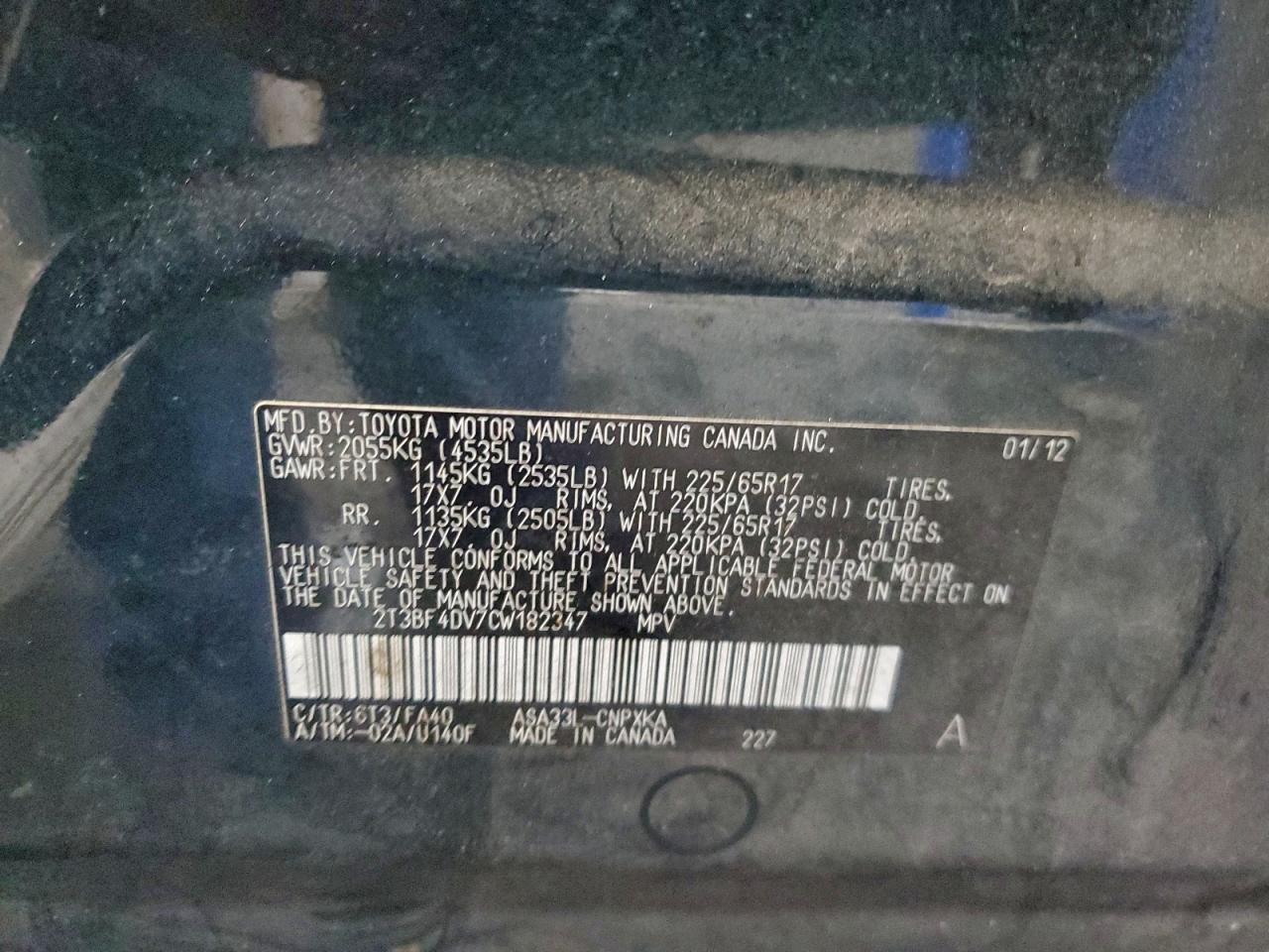 2012 TOYOTA RAV4 photo 13