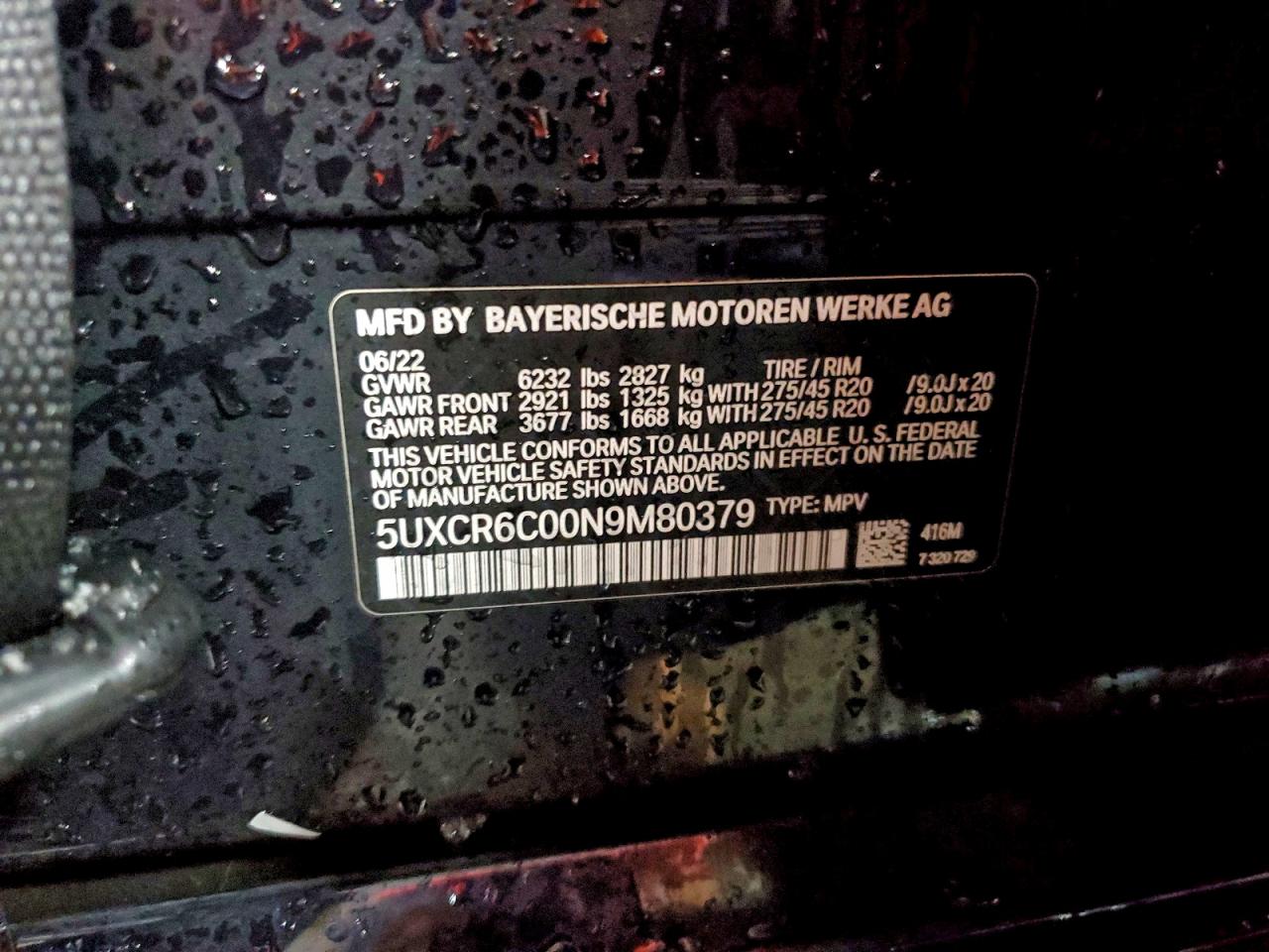 2022 BMW X5 XDRIVE40I photo 13
