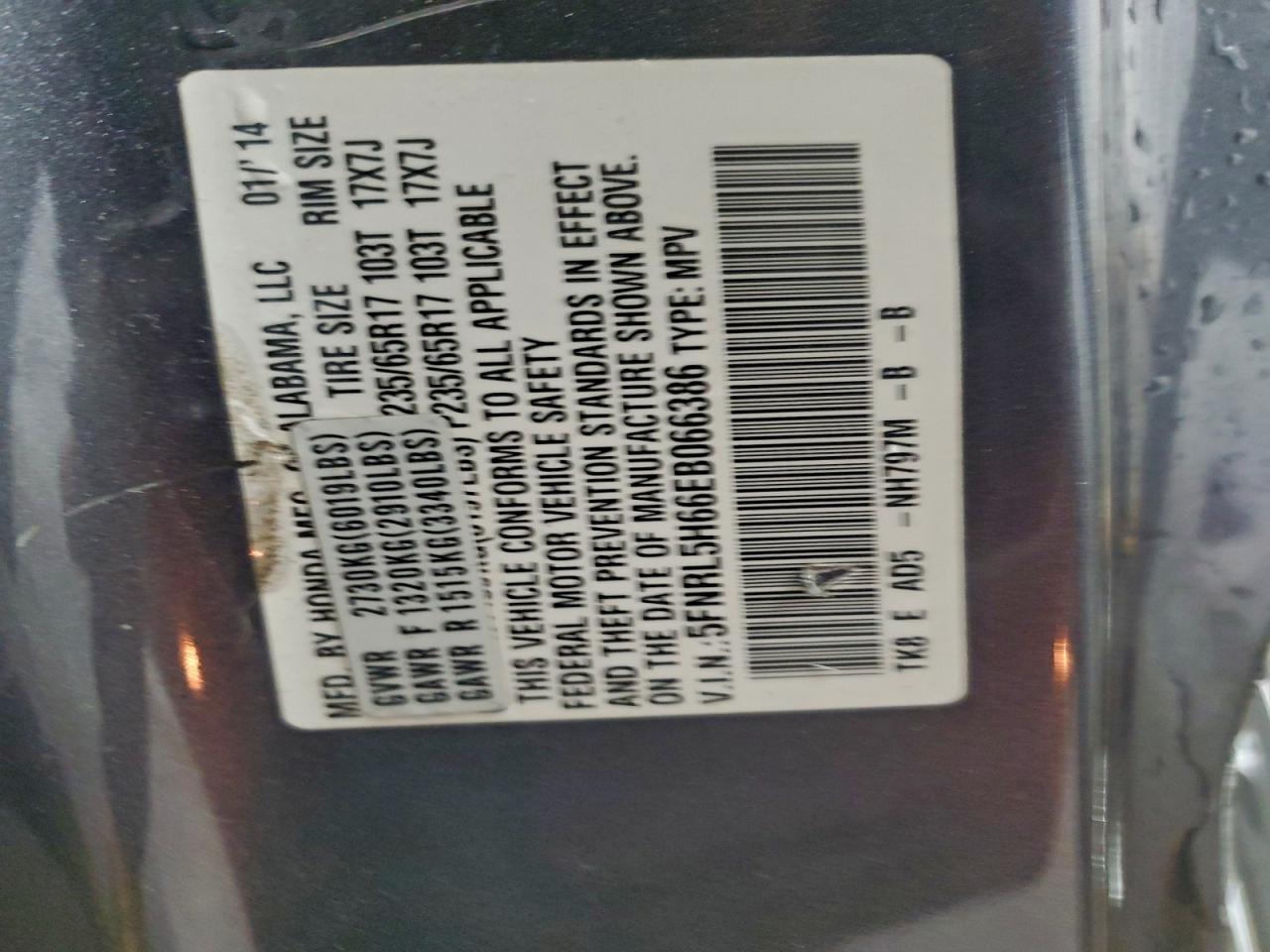 2014 HONDA ODYSSEY EXL photo 13