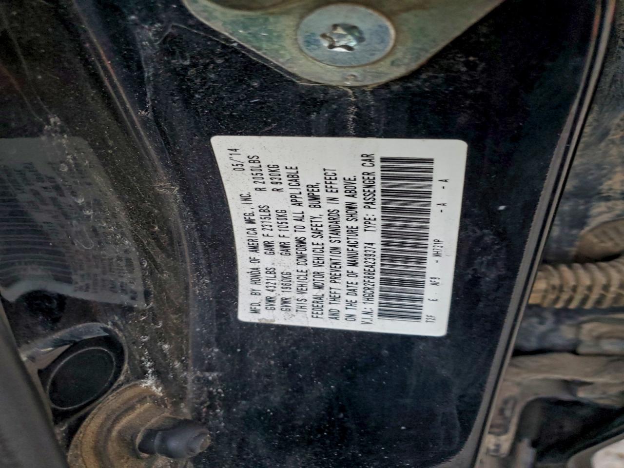 2014 HONDA ACCORD EXL photo 34