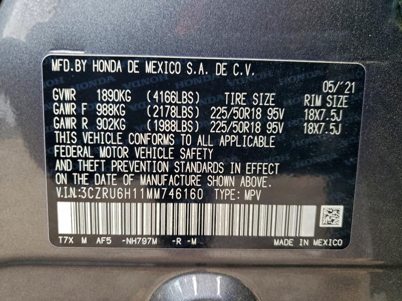 2021 HONDA HR-V SPORT photo 13