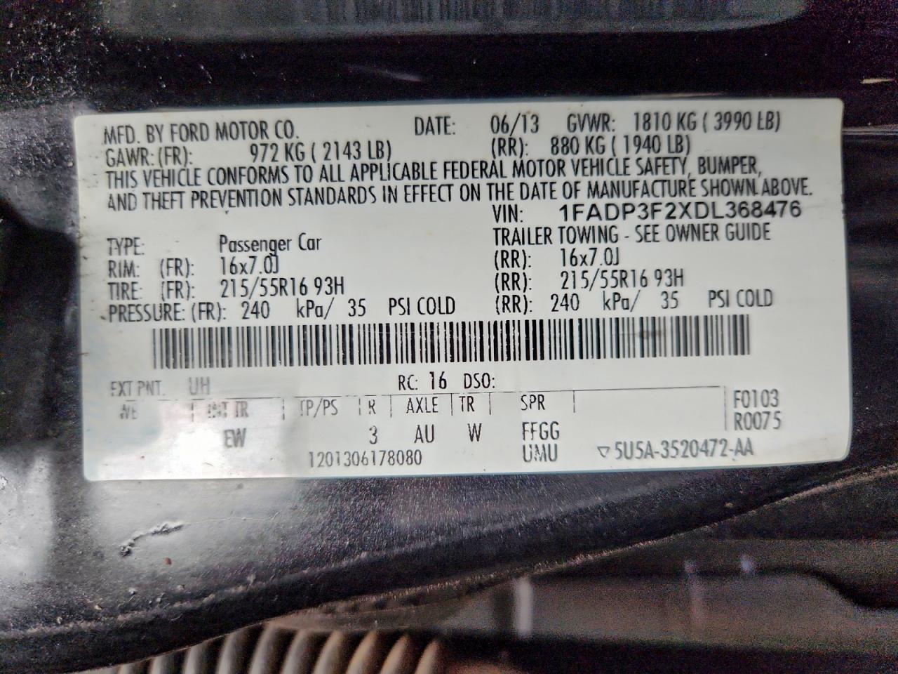 2013 FORD FOCUS SE photo 13