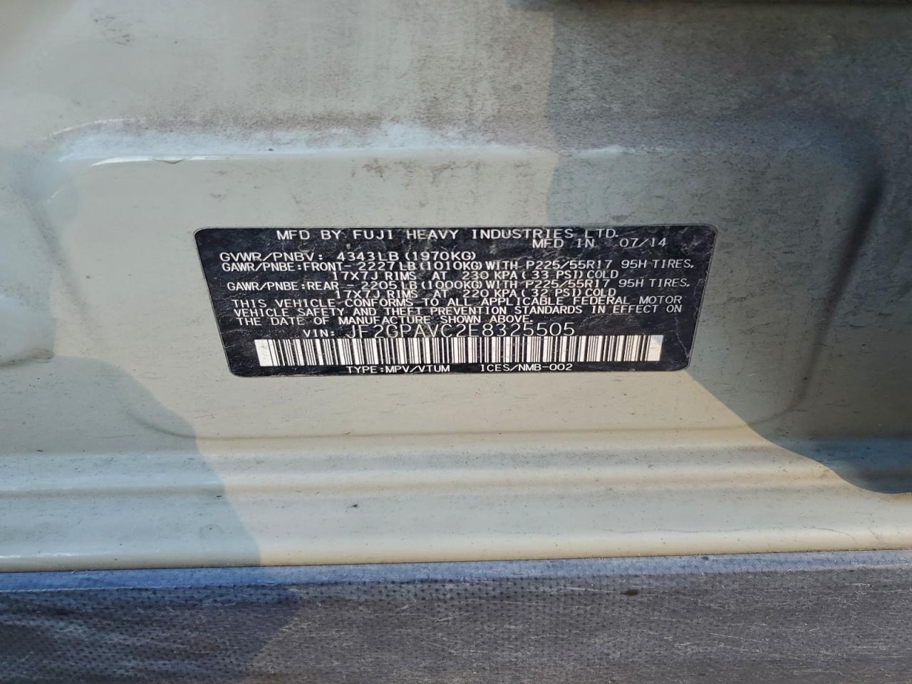 2014 SUBARU XV CROSSTREK 2.0 PREMIUM photo 13
