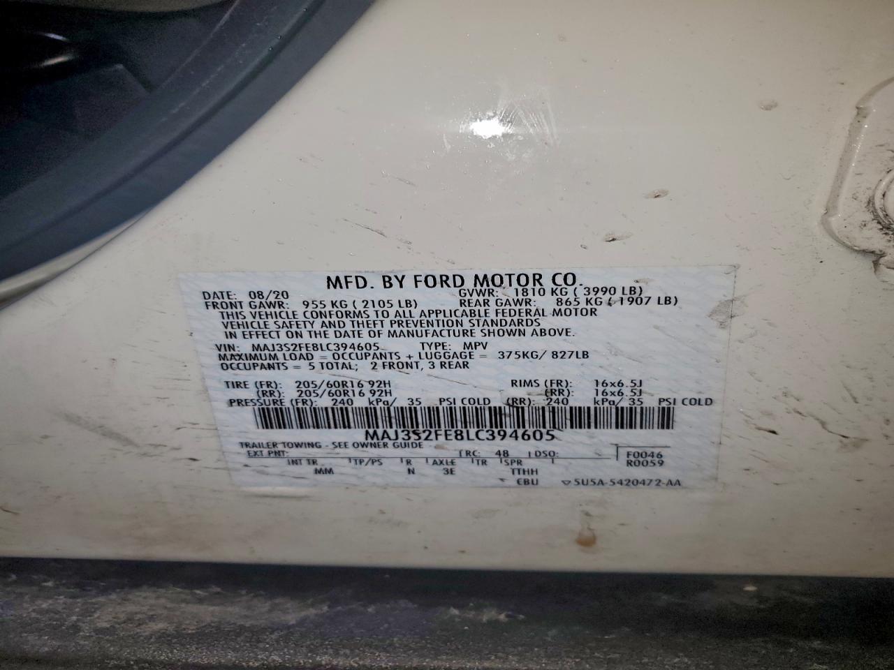 2020 FORD ECOSPORT S photo 14