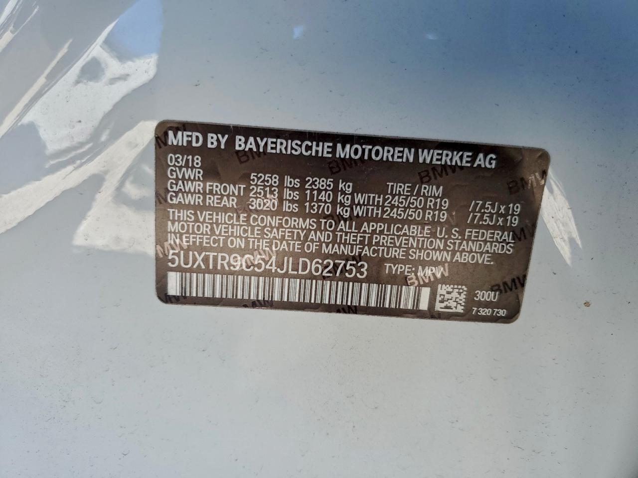2018 BMW X3 XDRIVE30I photo 14