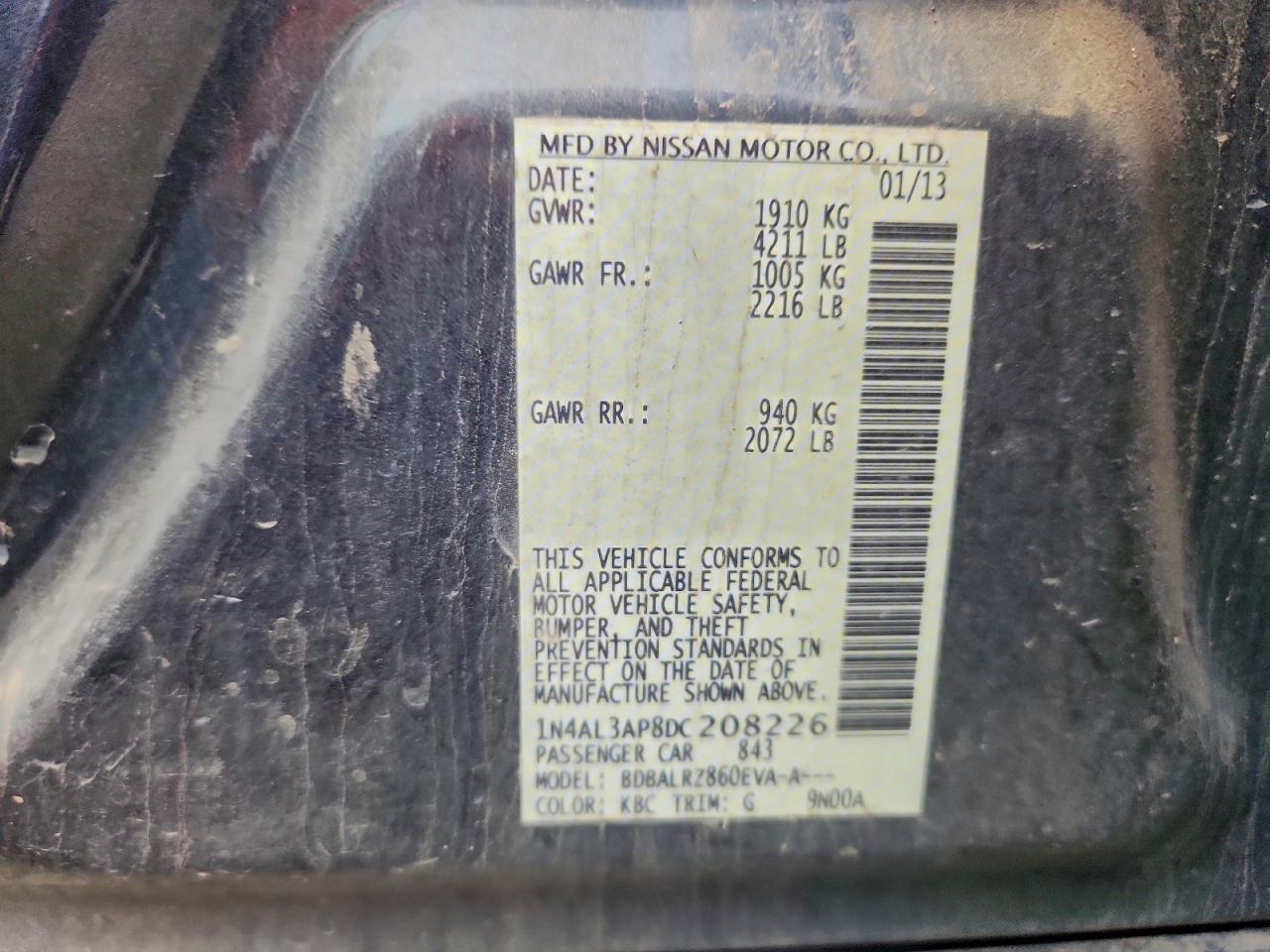 2013 NISSAN ALTIMA 2.5 photo 12
