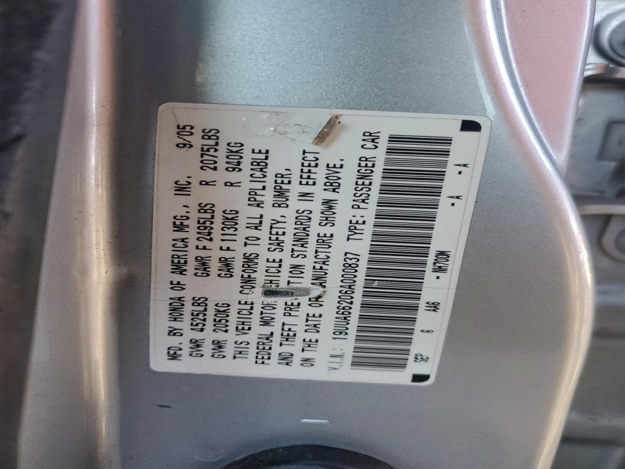 2006 ACURA 3.2TL photo 12