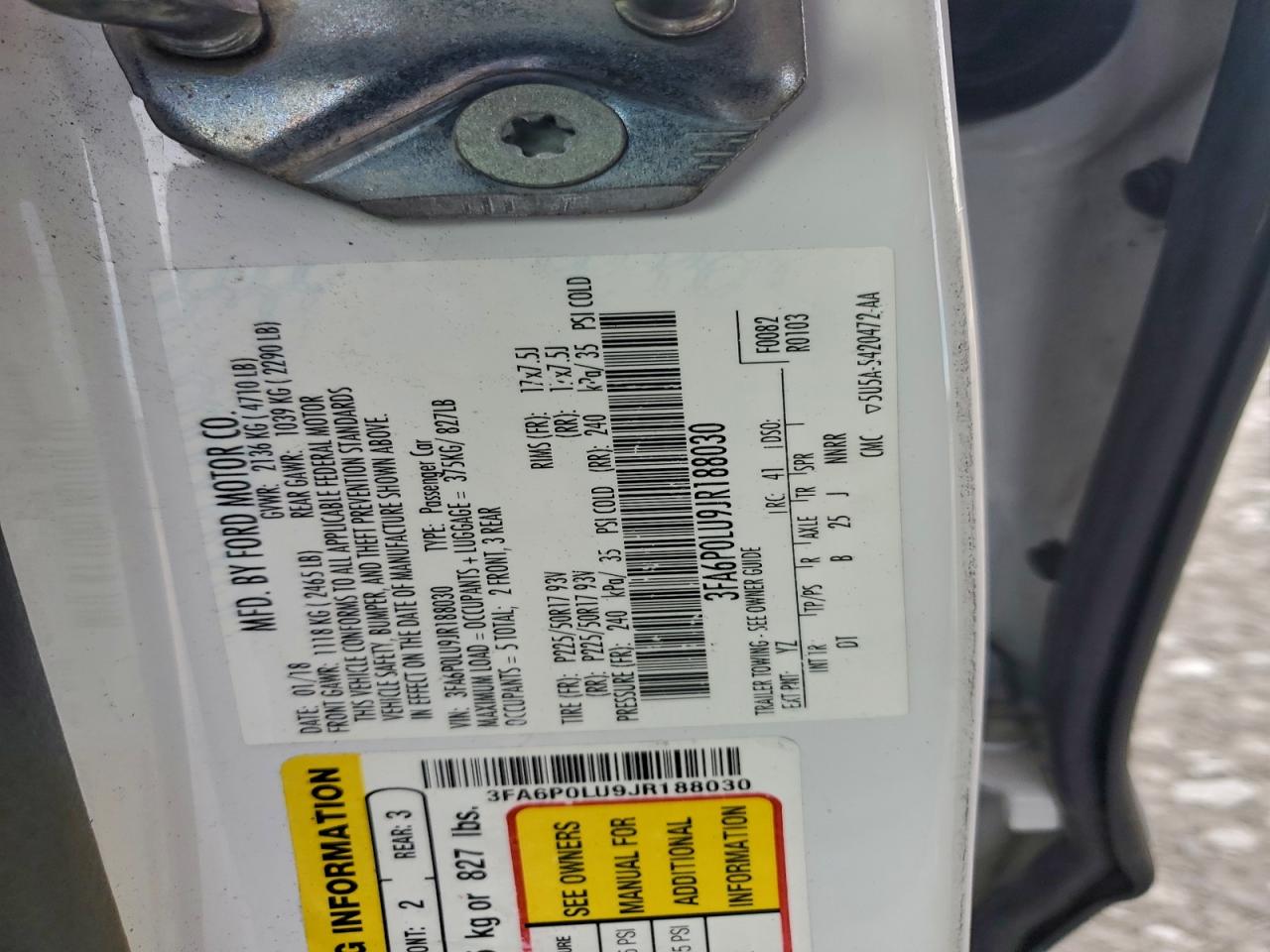 2018 FORD FUSION SE HYBRID photo 12