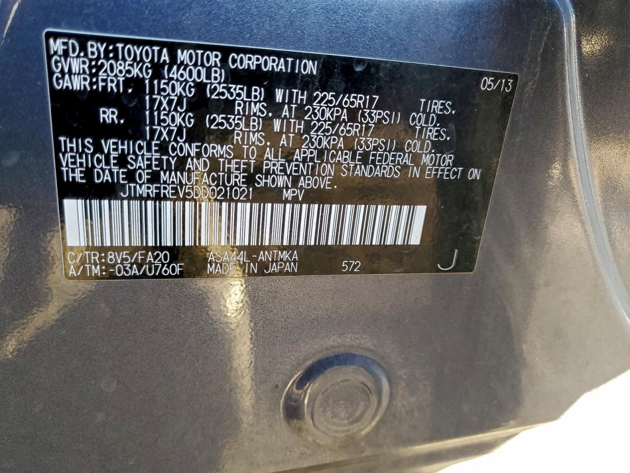 2013 TOYOTA RAV4 photo 37