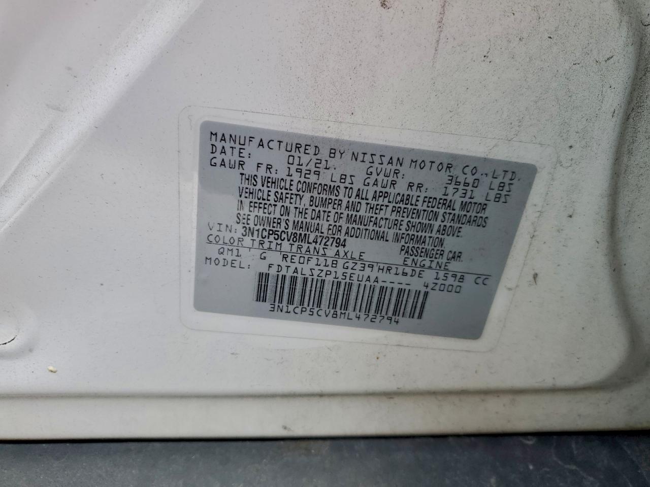 2021 NISSAN KICKS SV photo 12