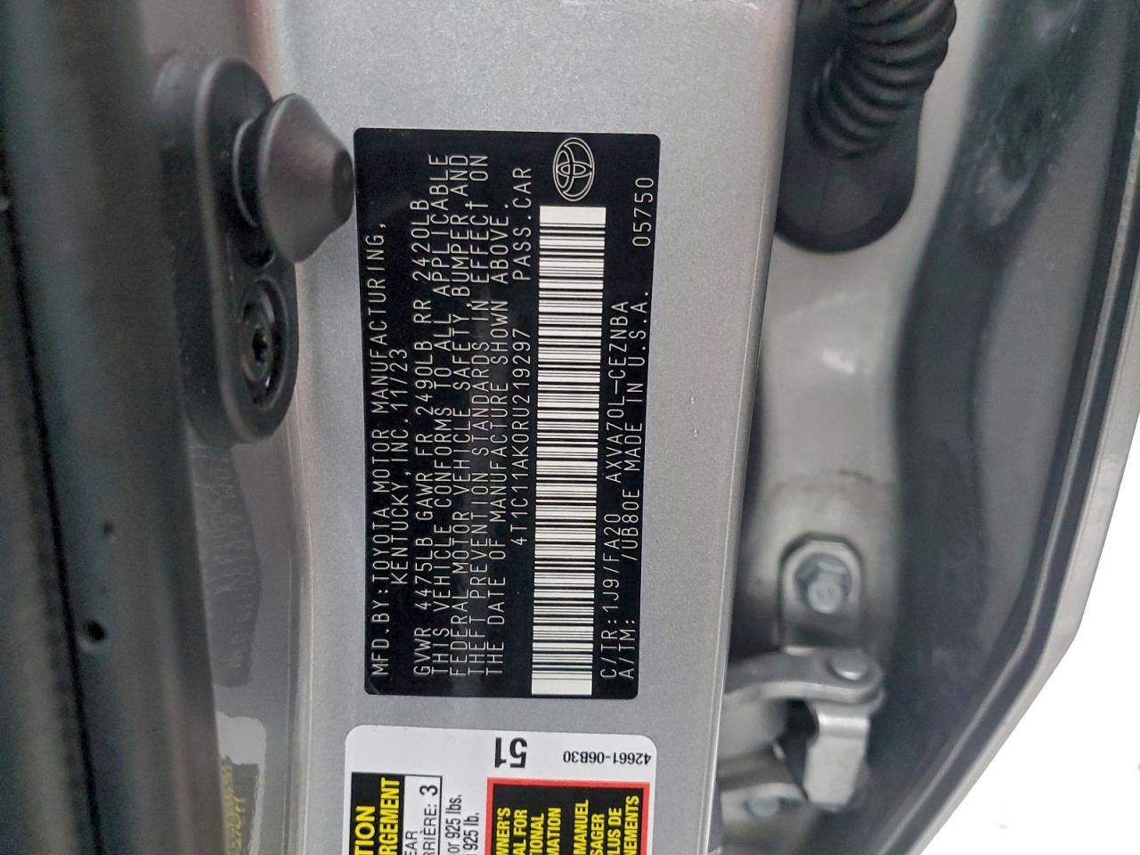 2024 TOYOTA CAMRY LE photo 12