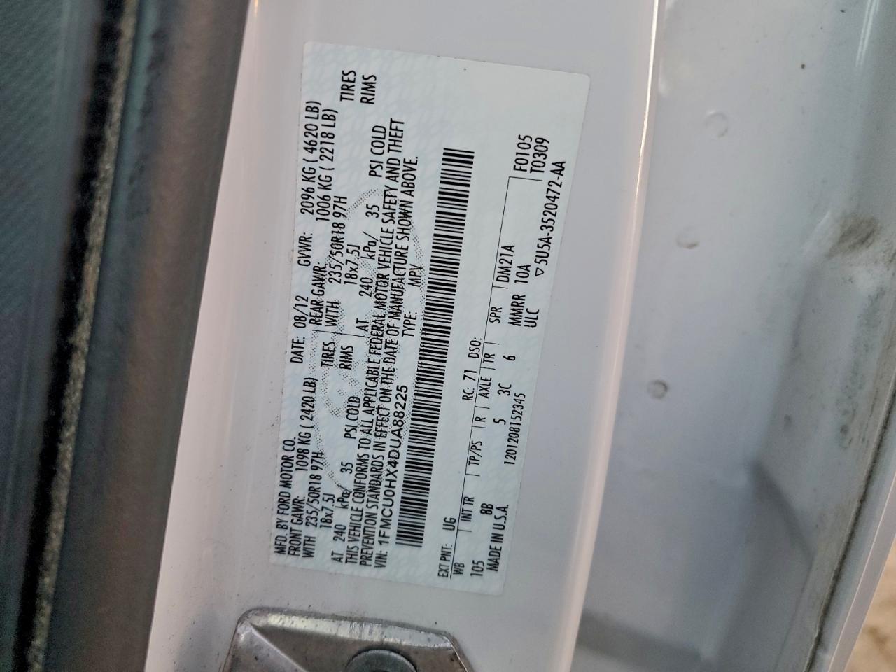2013 FORD ESCAPE SEL photo 12