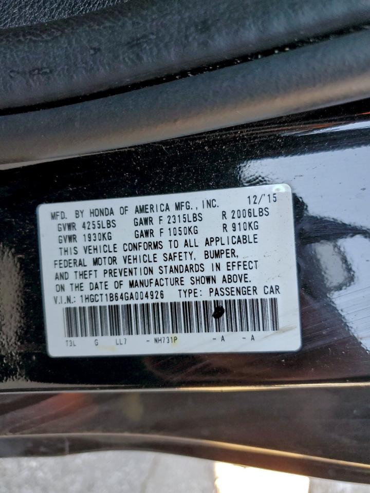 2016 HONDA ACCORD EXL photo 37