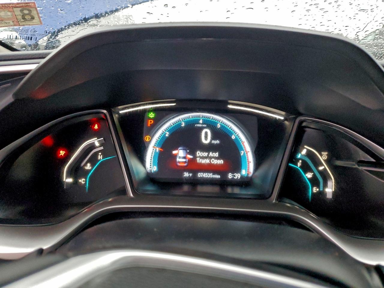 2020 HONDA CIVIC EX photo 9