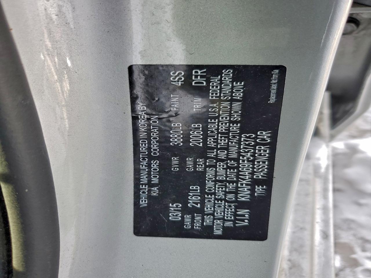 2015 KIA FORTE LX photo 12