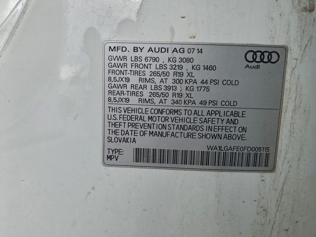 2015 AUDI Q7 PREMIUM PLUS photo 13