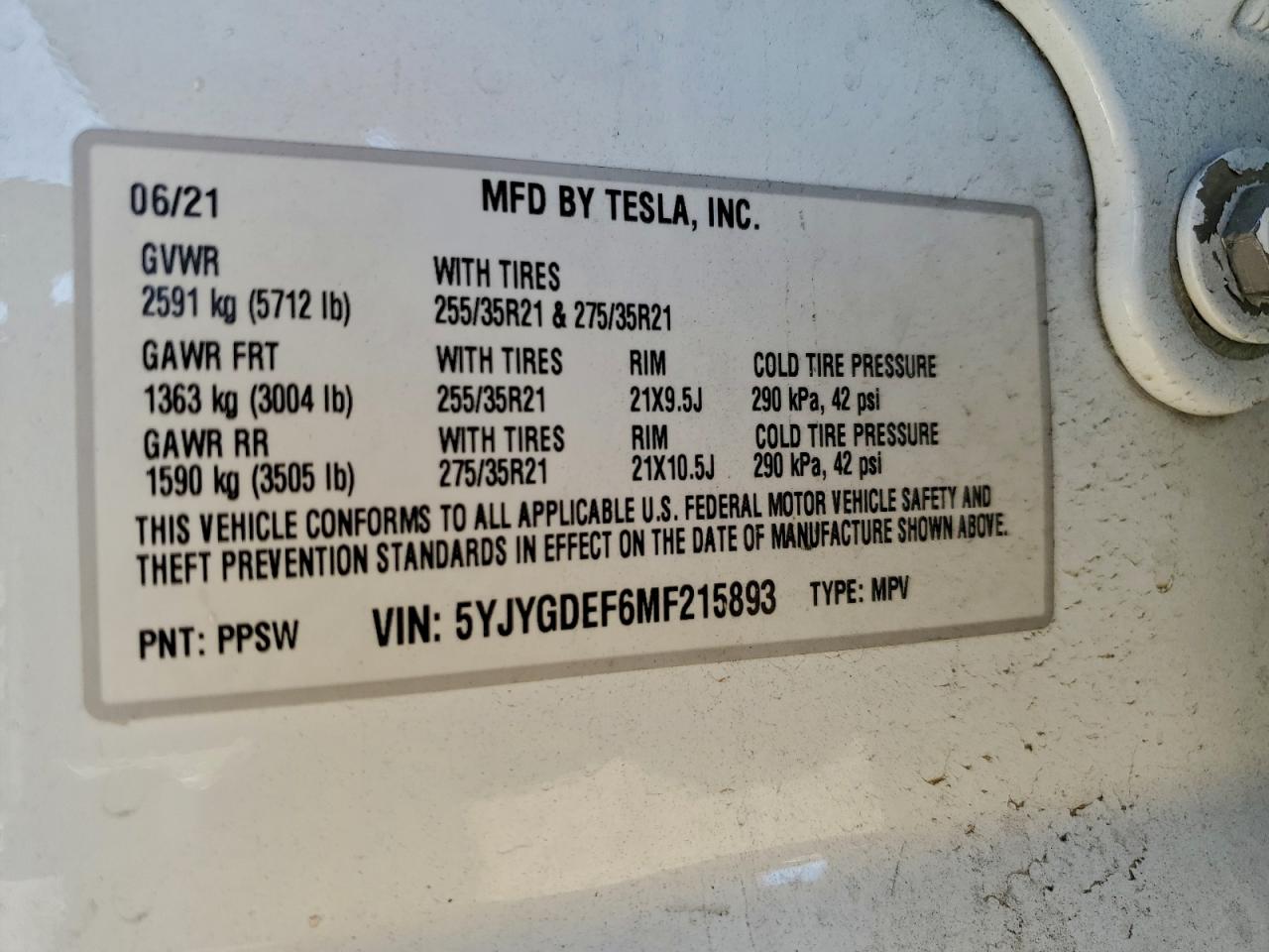 2021 TESLA MODEL Y photo 23