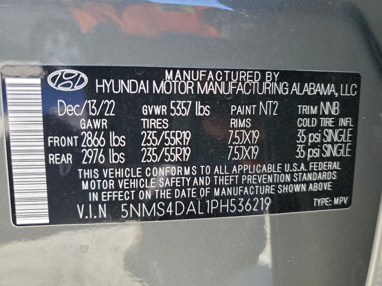 2023 HYUNDAI SANTA FE LIMITED photo 13