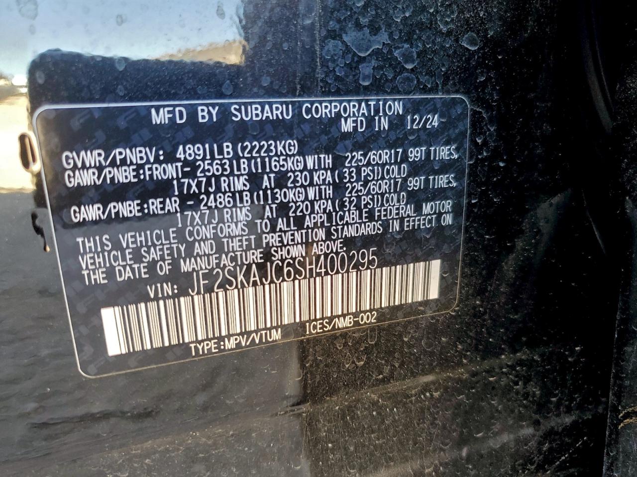 2025 SUBARU FORESTER WILDERNESS photo 13