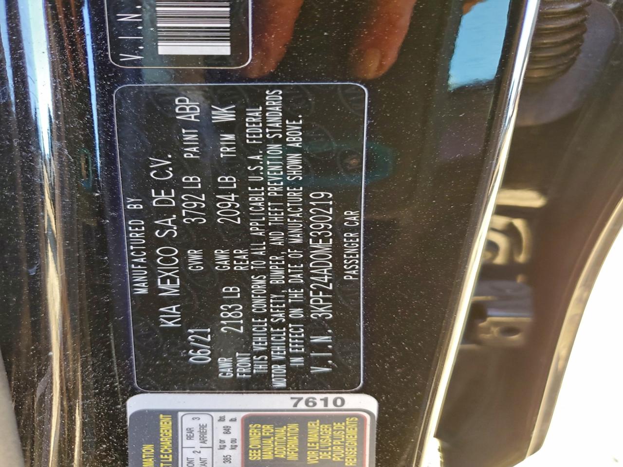 2021 KIA FORTE FE photo 12