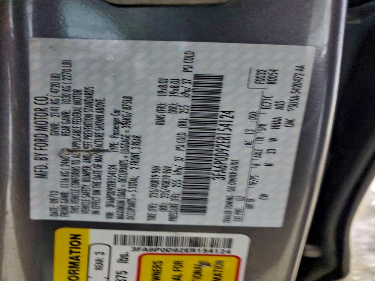 2014 FORD FUSION TITANIUM photo 23