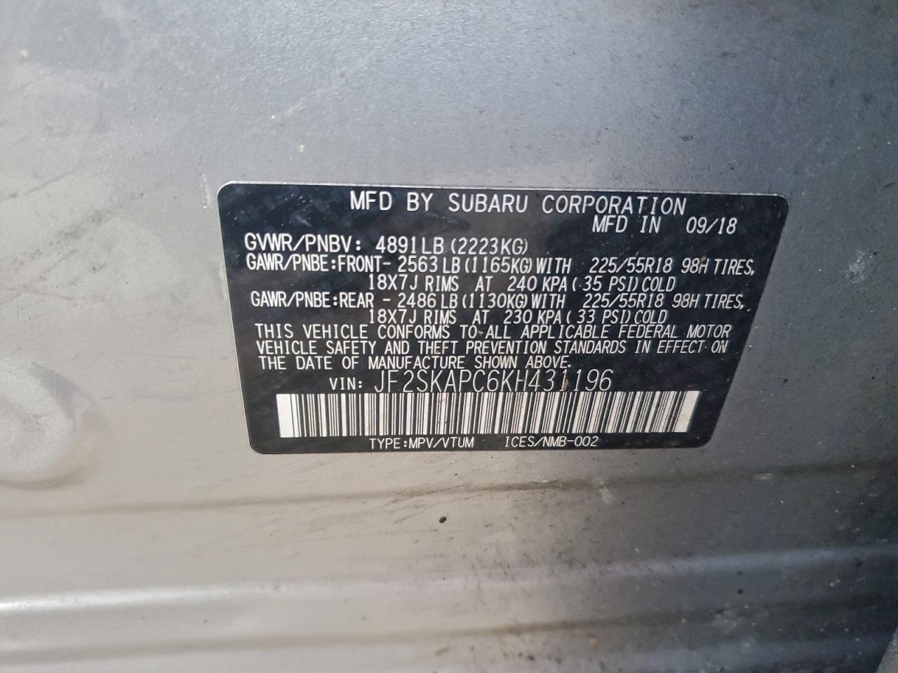 2019 SUBARU FORESTER SPORT photo 13