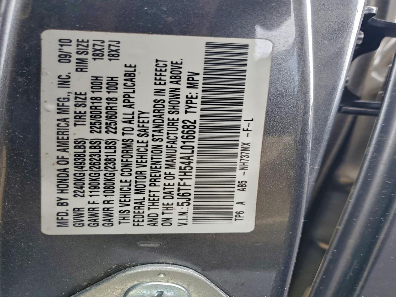 2010 HONDA ACCORD CROSSTOUR EXL photo 12
