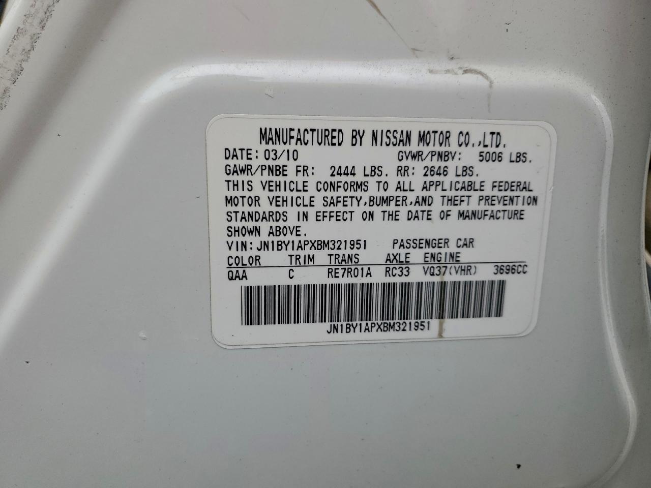 2011 INFI M37 photo 12