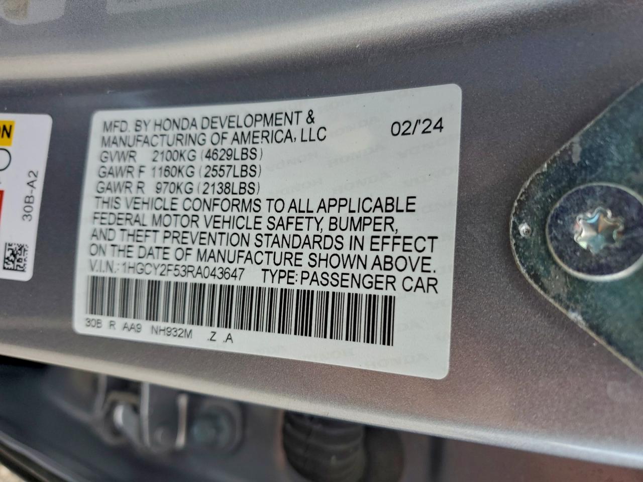 2024 HONDA ACCORD HYBRID SPORT photo 12