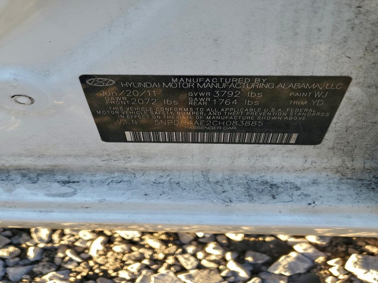 2012 HYUNDAI ELANTRA GLS photo 12