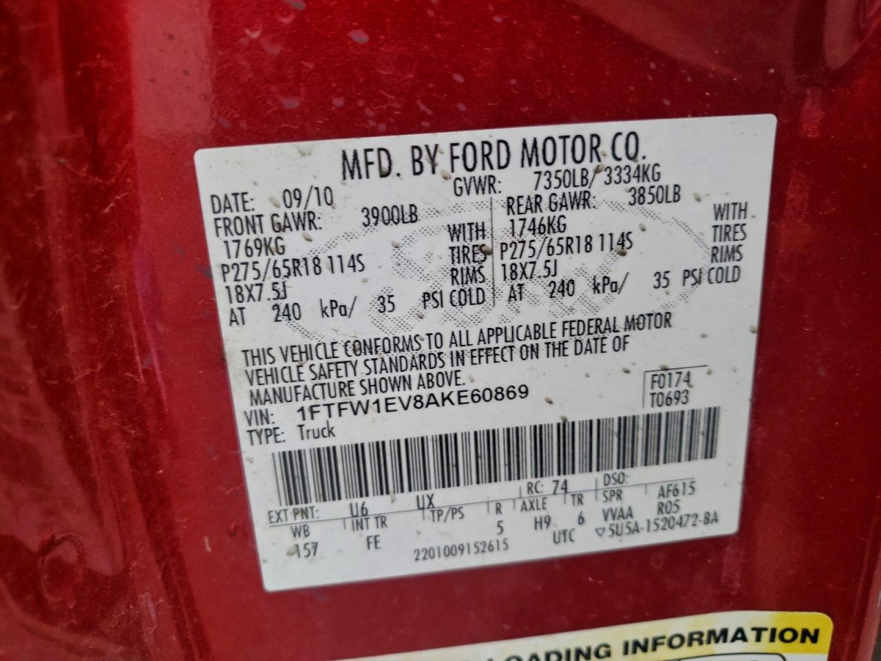 2010 FORD F150 SUPERCREW photo 12
