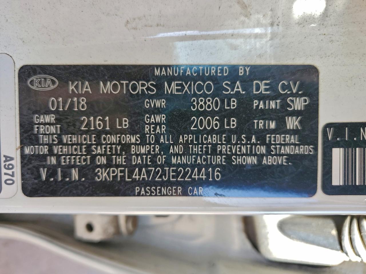 2018 KIA FORTE LX photo 12