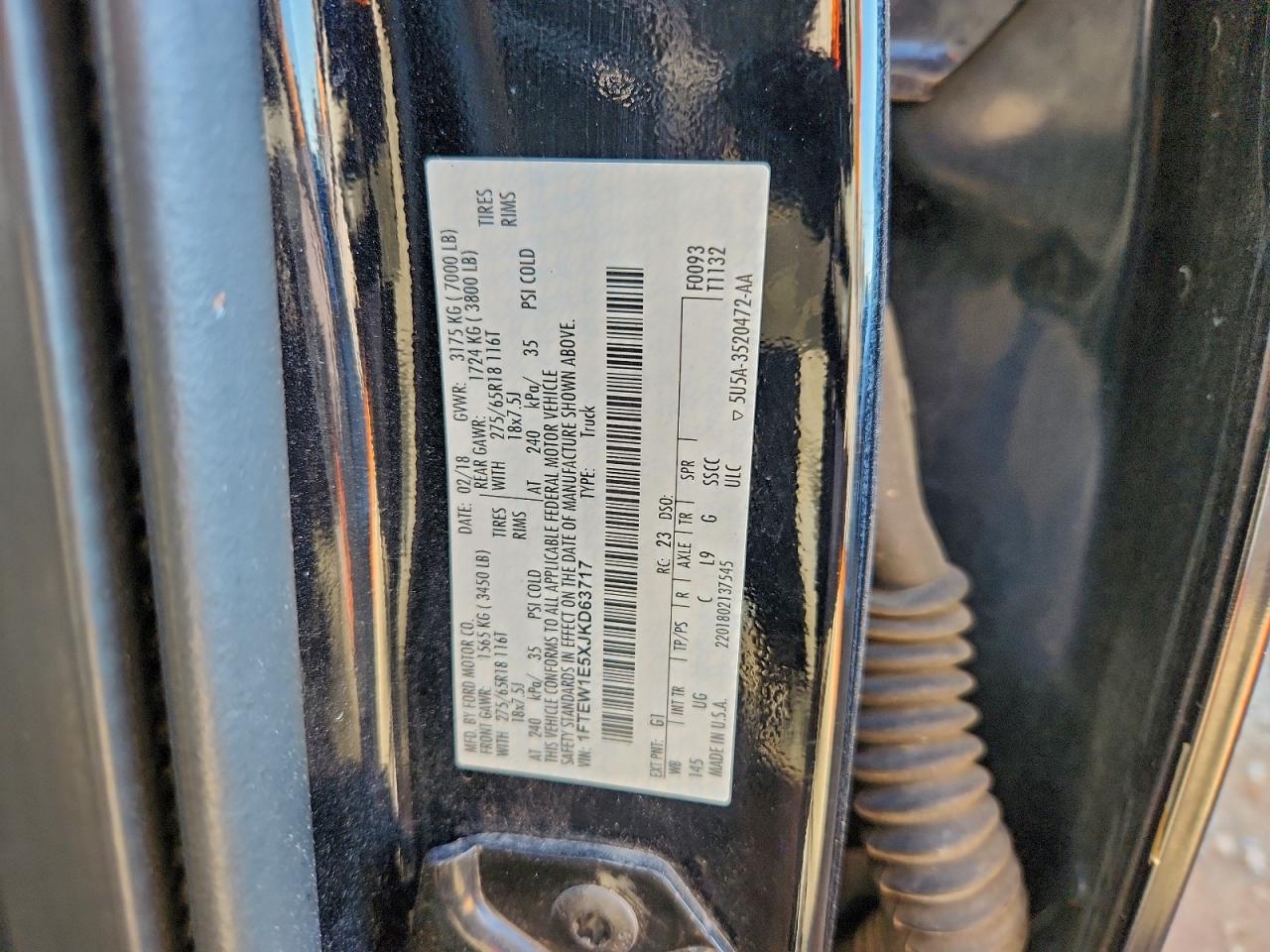 2018 FORD F150 SUPERCREW photo 12