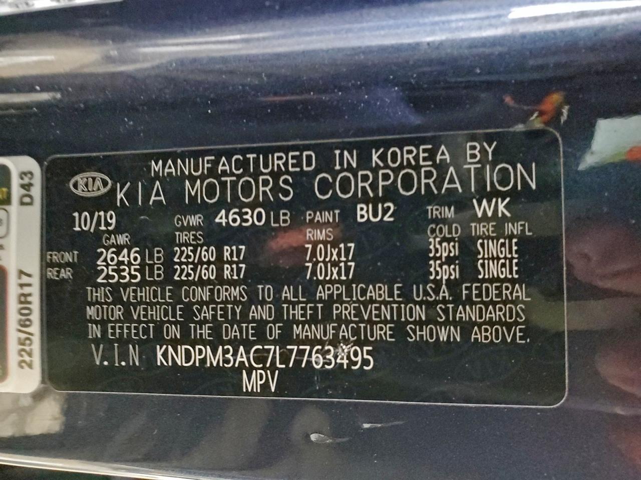 2020 KIA SPORTAGE LX photo 13