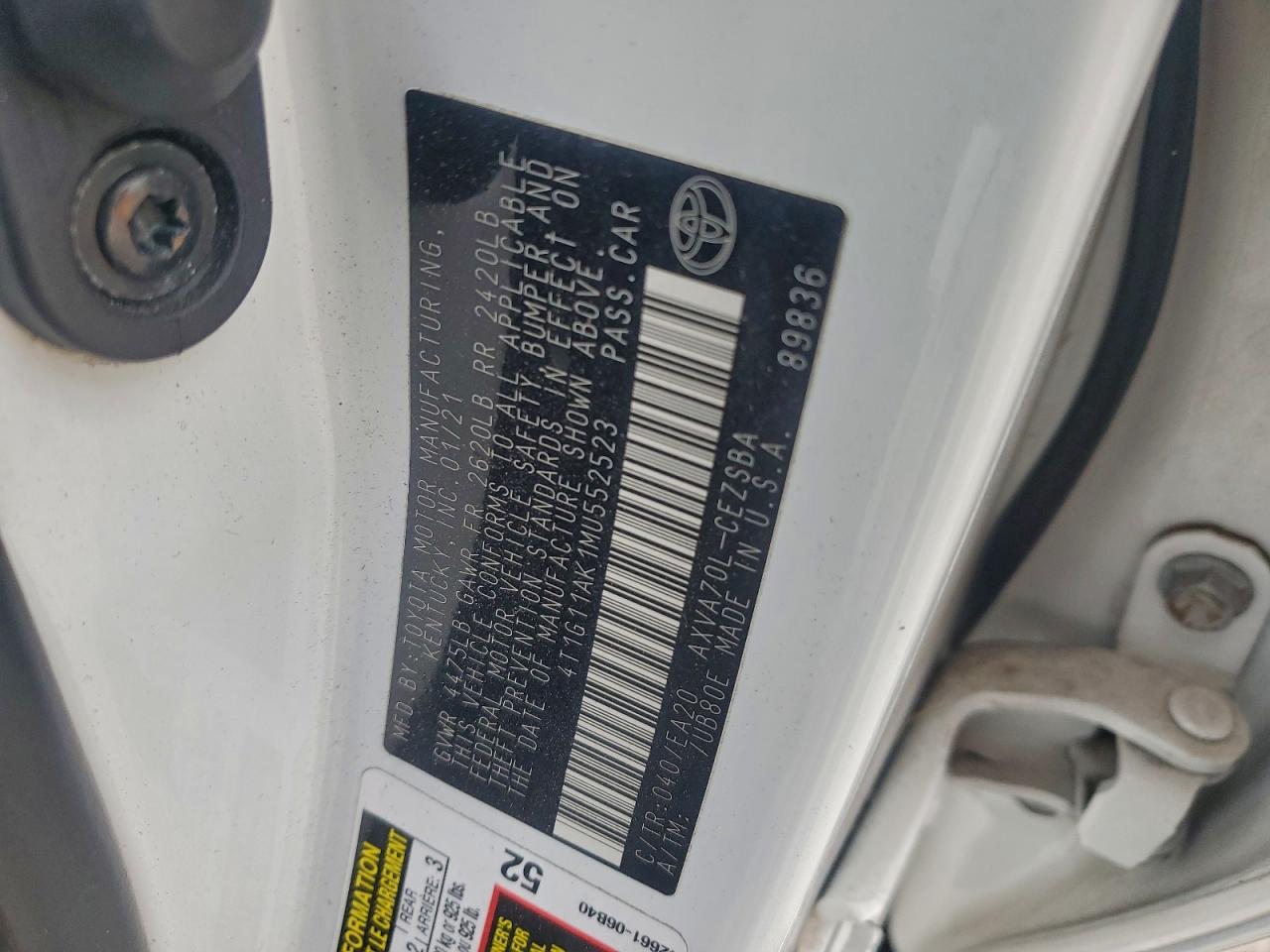2021 TOYOTA CAMRY SE photo 12