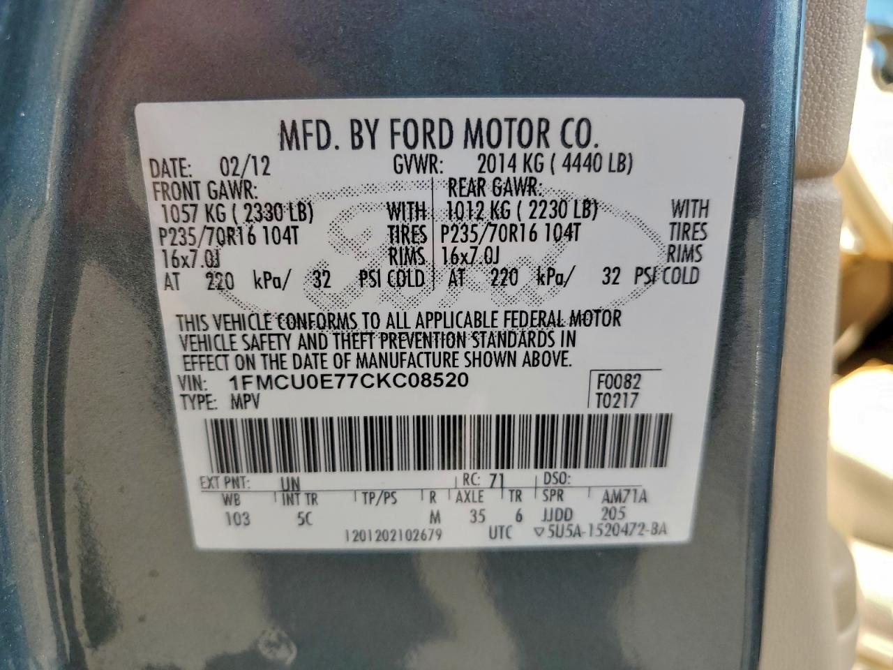 2012 FORD ESCAPE LIMITED photo 13