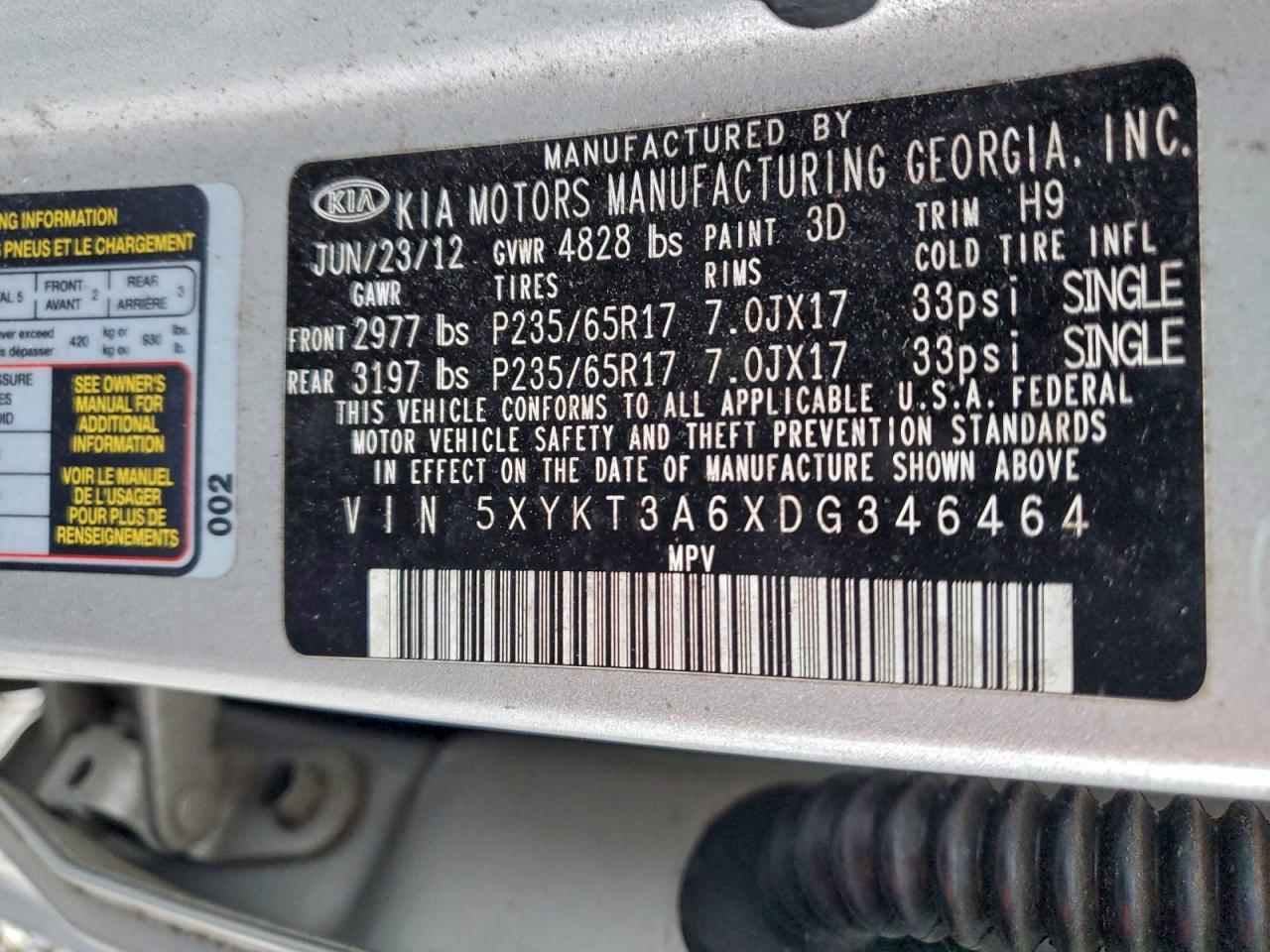 2013 KIA SORENTO LX photo 13