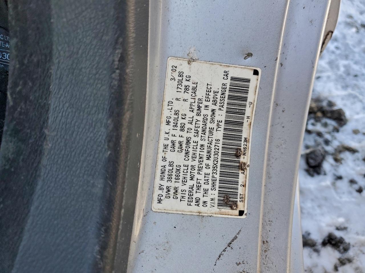 2002 HONDA CIVIC SI photo 12