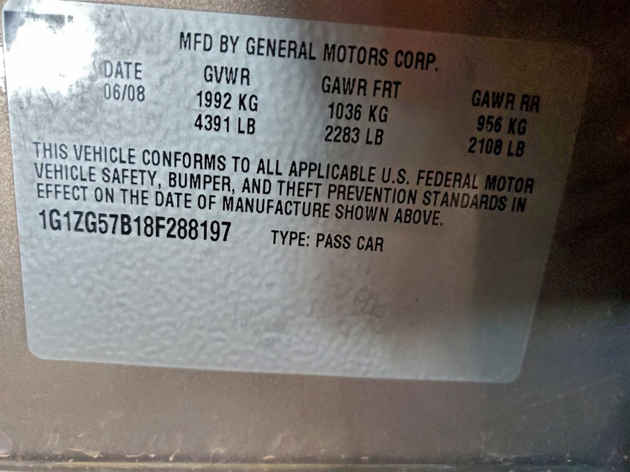 2008 CHEVROLET MALIBU LS photo 12
