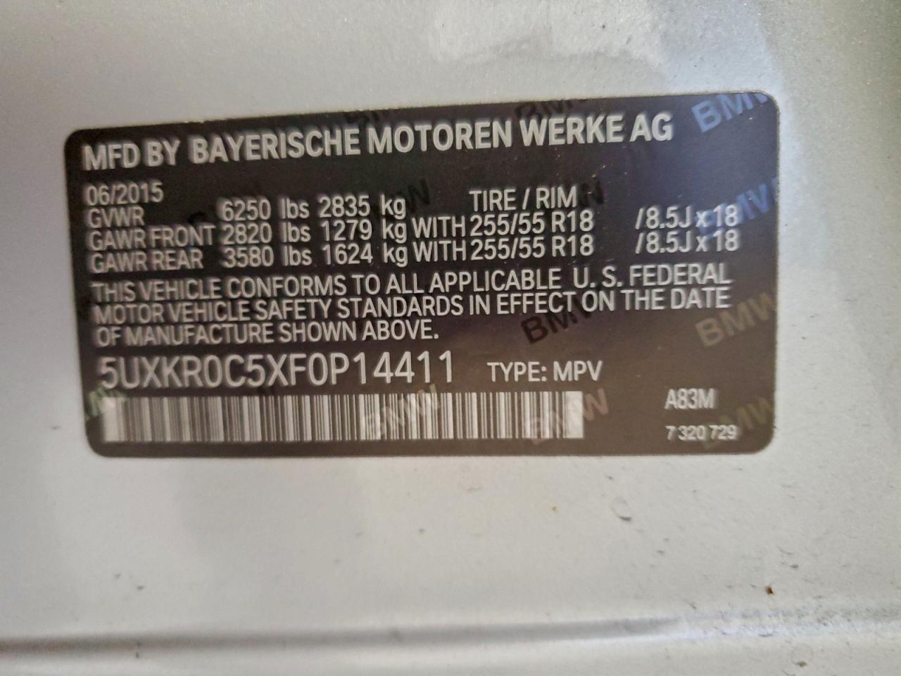 2015 BMW X5 XDRIVE35I photo 14