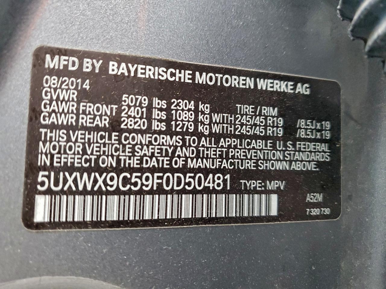 2015 BMW X3 XDRIVE28I photo 12