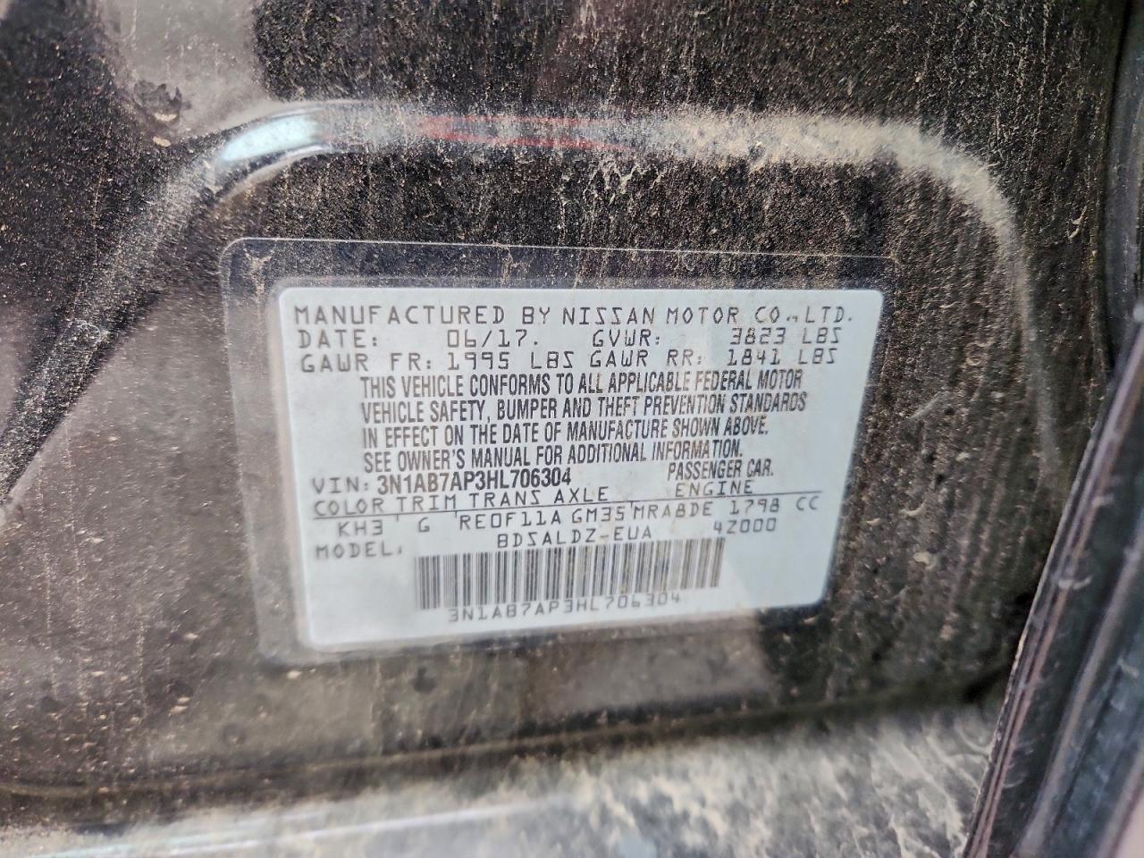 2017 NISSAN SENTRA S photo 12
