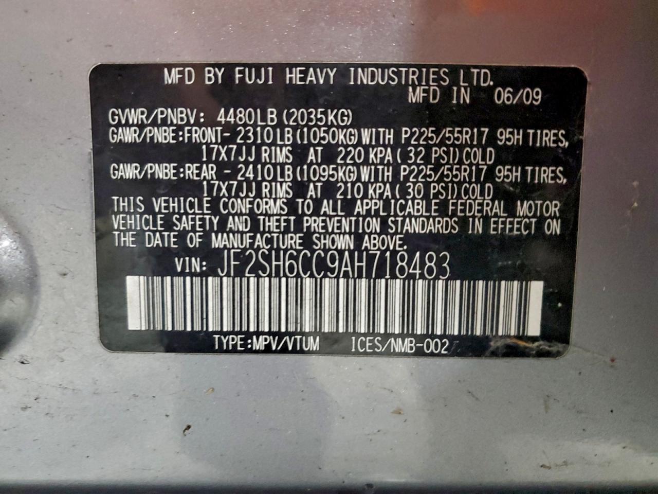 2010 SUBARU FORESTER 2.5X PREMIUM photo 37
