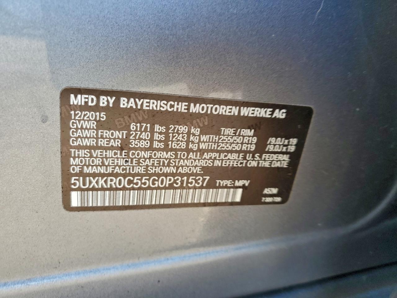 2016 BMW X5 XDRIVE35I photo 13