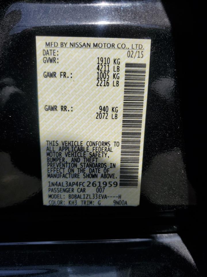 2015 NISSAN ALTIMA 2.5 photo 12