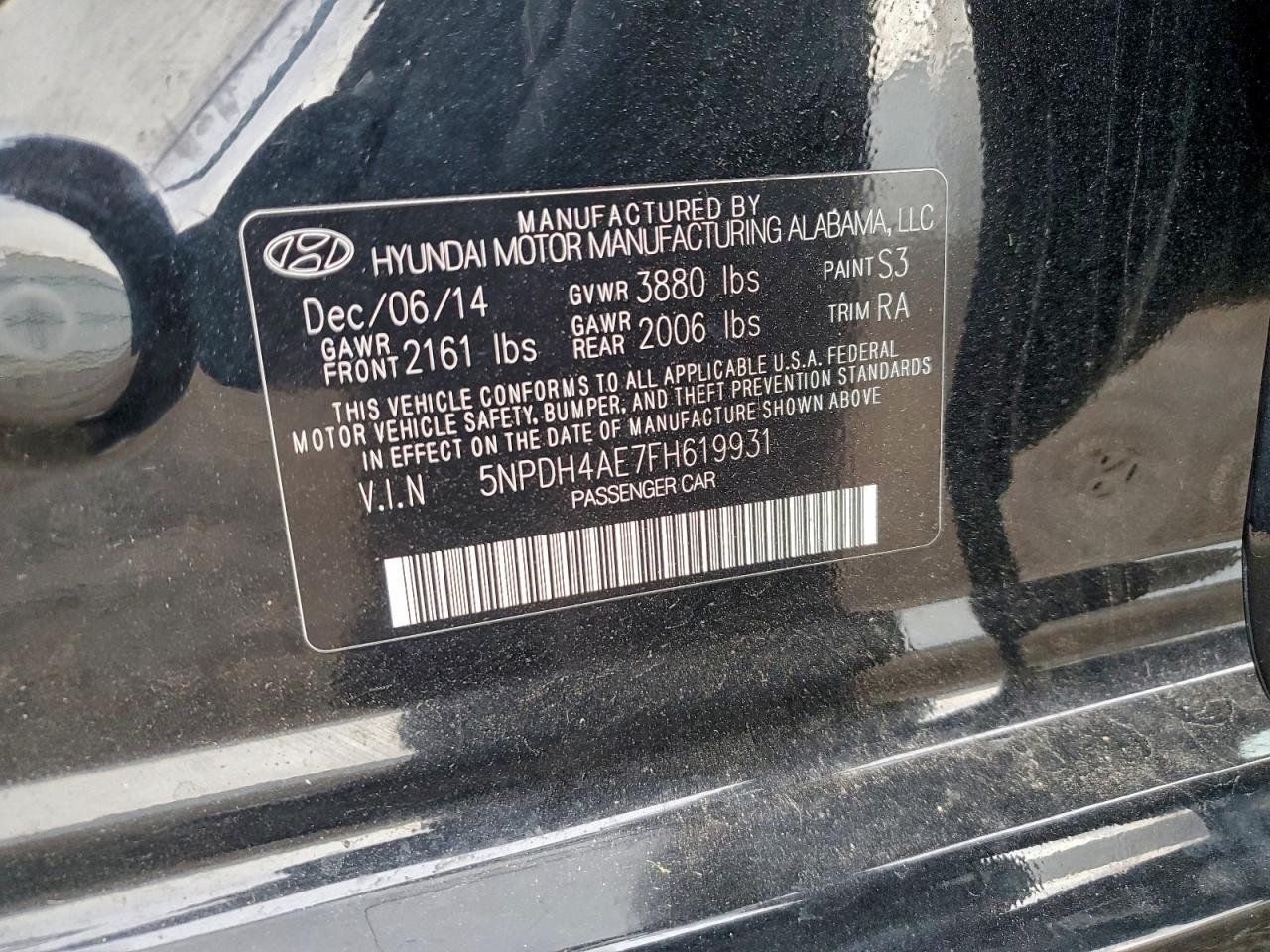 2015 HYUNDAI ELANTRA SE photo 12